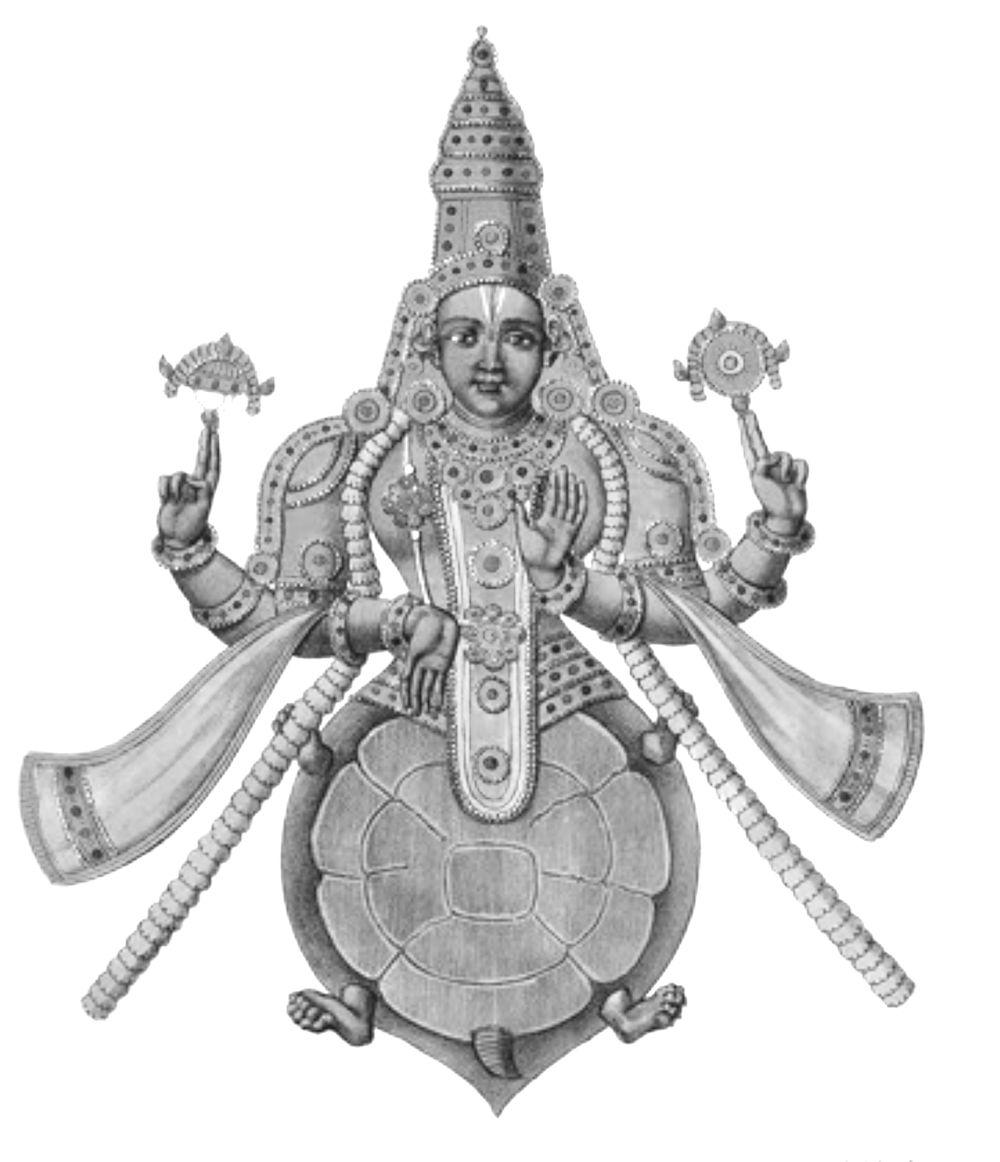 Vishnou est le préservateur de l'univers. Il est souvent représenté avec une peau bleue et a de nombreuses incarnations, appelées avatars, dont les plus célèbres sont Rama et Krishna.