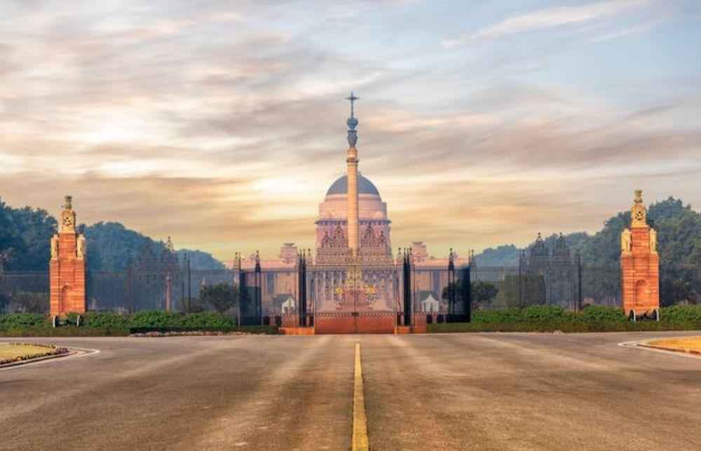 Le Palais de Rashtrapati Bhavan, situé à New Delhi, est la résidence officielle du président de l'Inde
