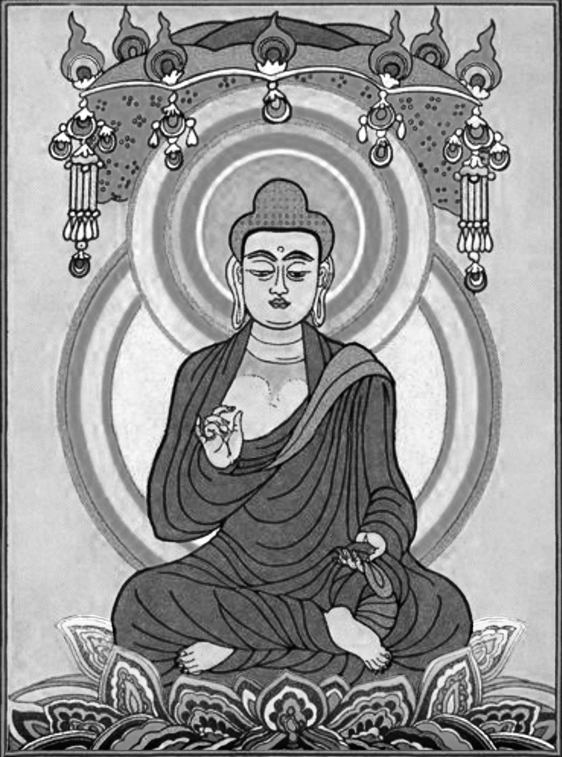 /// Illustration du prince Siddhartha Gautama en état de Bouddha ///
