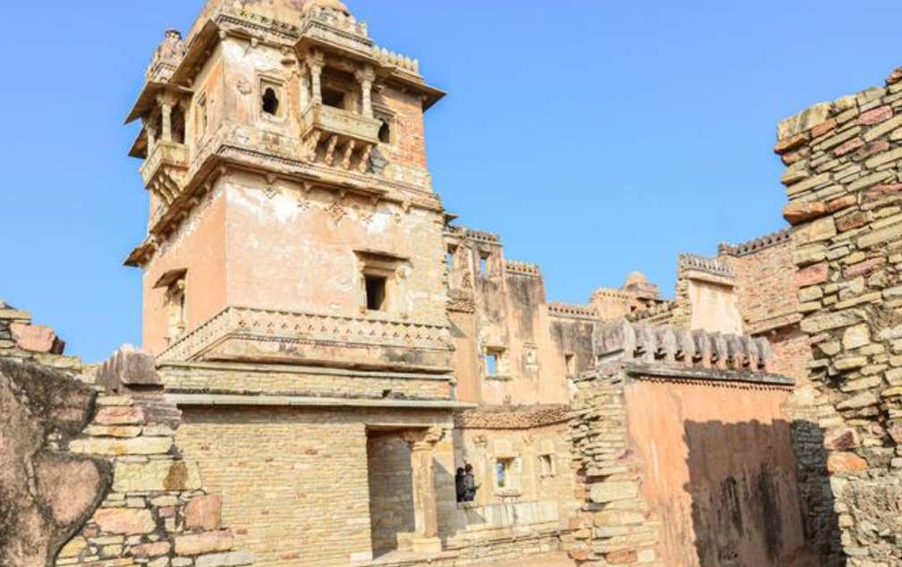 fort de Chittorgarh construit au VIIe siècle par les dirigeants de la Maurya au Rajasthan, en Inde